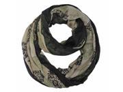 Green Two Tone Twill Paisley Circle Scarf
