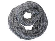 Gray Two Tone Knit Soft Infinity Scarf