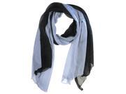 Black Gray Double Layered Glitter Sheer Scarf