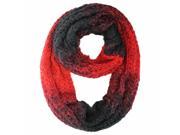 Red Gradient Ombre Winter Circle Scarf
