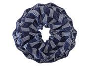 Blue Two Tone Knit Circle Scarf