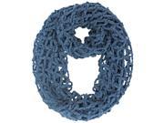 Blue Knit Mesh Infinity Scarf