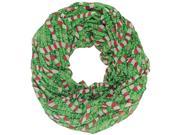 Candy Cane Holiday Soft Silky Infinity Scarf
