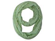 Mint Green Circle Scarf With Golden Anchors
