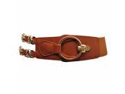 Camel Stretch Waist Cinch Belt With Skull Hardware