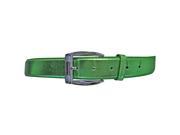 Green Metallic Classic Leather Jeans Belt