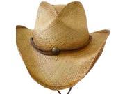 Distressed Straw Rocker Cowboy Hat