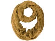 Beige Lacey Knit Infinity Scarf