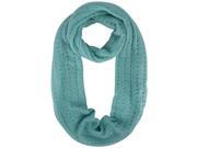 Mint Green Lacey Knit Infinity Scarf