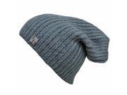 Gray Mohair Slouch Knit Beanie Cap Hat