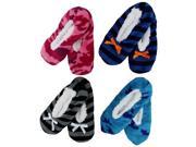 Zebra Striped Camouflage 4 Pack Fleece Lined Slipper Socks