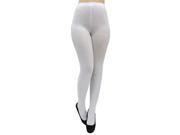 Opaque White Stretchy Leotard Tights