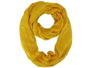 Yellow Circle Scarf With Golden Anchors