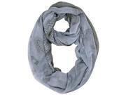 Gray Paisley Double Sided Infinity Scarf