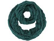 Green Bubble Knit Circle Scarf