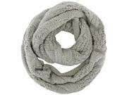 Taupe Cable Knit Winter Infinity Scarf