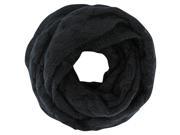 Black Oversize Chunky Cable Knit Infinity Scarf