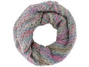 Pink Gray Beige Cowl Infinity Scarf
