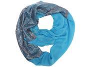 Turquoise Sequin Lightweight Infinity Scarf