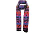 Red Purple Aztec Print Cashmere Like Scarf