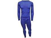 Navy Blue Men s Thermal Crew Neck Top Long Johns Underwear Set