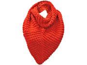 Red Heavy Knit Triangle Infinity Scarf