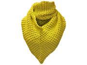 Yellow Heavy Knit Triangle Infinity Scarf
