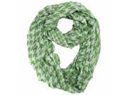 Green Houndstooth Circle Scarf