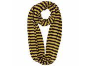 Violet Yellow Striped Light Infinity Scarf