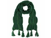 Green Heavy Knit Muffler Scarf