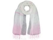 Pink Ombre Long Wrap With Fringe