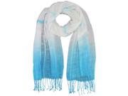 Blue Ombre Long Wrap With Fringe