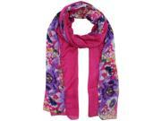 Fuchsia Summery Blossoms Scarf Wrap