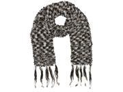 Brown Variegated Knit Winter Scarf