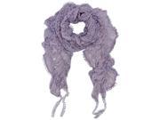 Lavender Ruffled Lace Lightweight Scarf