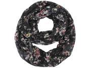 Black Floral Lace Infinity Scarf