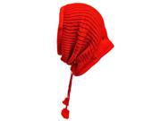 Red Thick Ribbed Knit Fleece Lined Head Cover