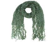 Mint Green Oversize Intricate Knit Scarf