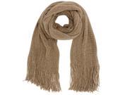 Brown Open Knit Ultra Soft Tube Scarf