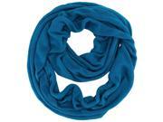 Teal Blue Winter Knit Loop Scarf