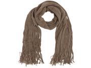 Taupe Versatile Long Soft Knit Scarf