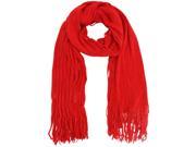 Red Versatile Long Soft Knit Scarf