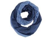 Blue Dual Layered Infinity Scarf With Sequins