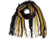 Yellow Tricolor Striped Boho Style Scarf