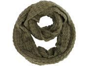 Taupe Mohair Heavy Knit Infinity Scarf