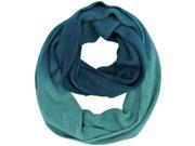 Blue Gradient Knit Infinity Scarf