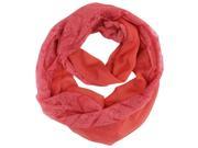 Coral Lace Double Layered Ring Scarf