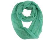 Green Lace Double Layered Ring Scarf
