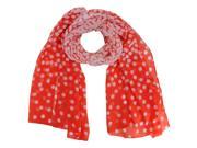 Red Gradient Polka Dot Scarf