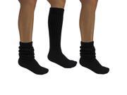 All Cotton Black 3 Pack Extra Heavy Super Slouch Socks